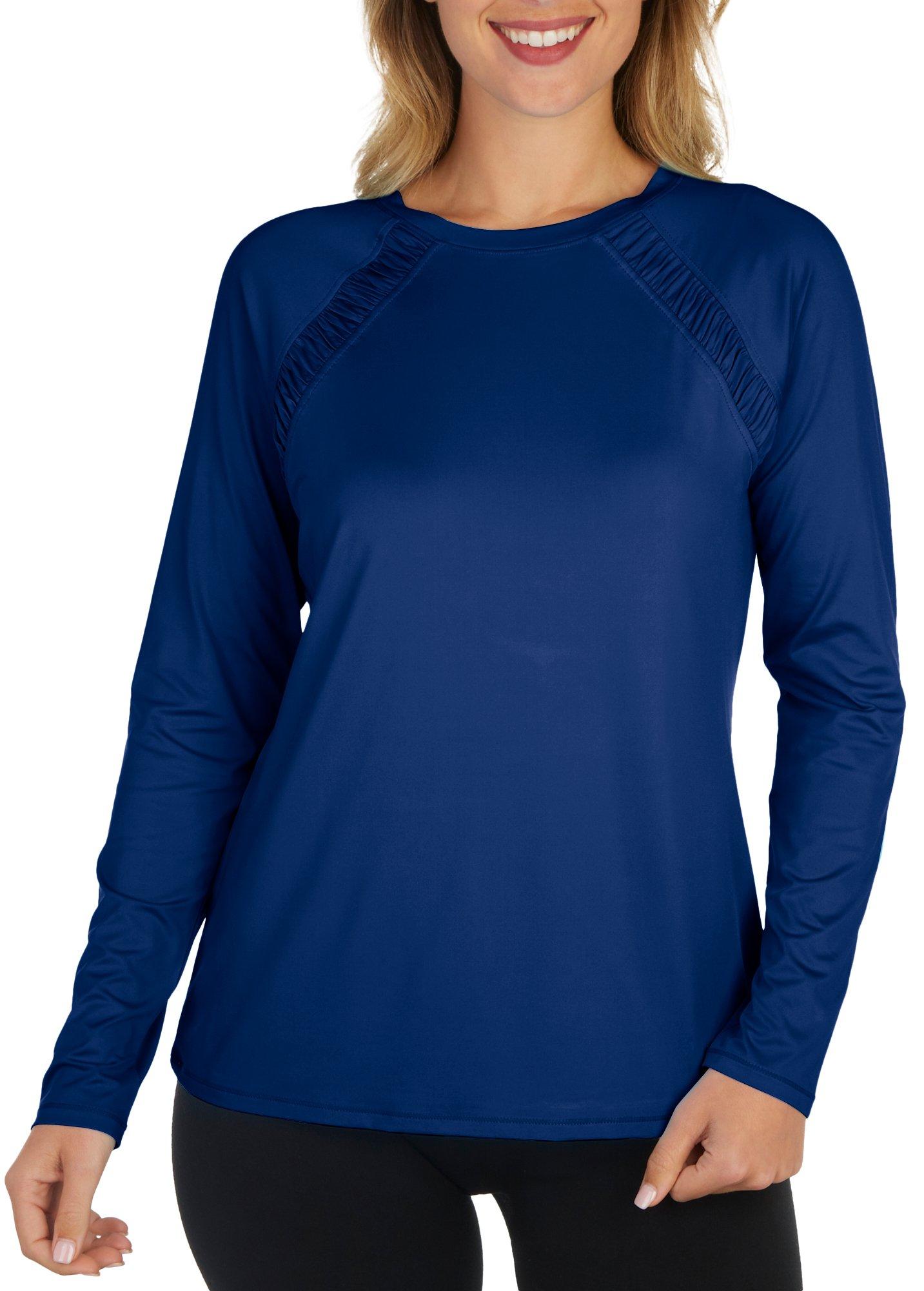 Reel Legends Womens Reel-Tec Ruched Raglan Long Sleeve