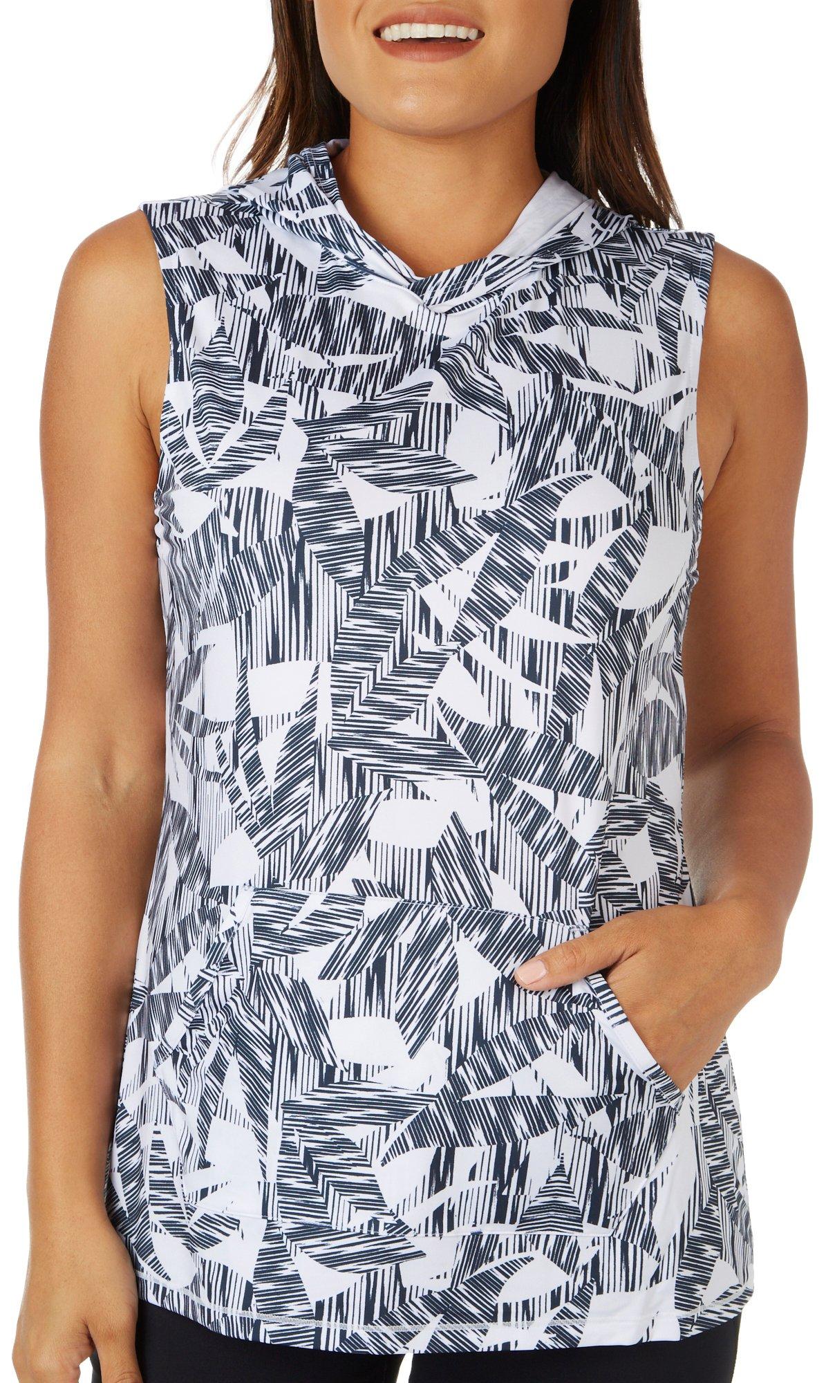 Reel Legends Reel-Tec Womens Graphic Sleeveless Hooded Tank