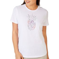 Reel Legends Womens Tropical Pineapple Short Sleeve T-Shirt