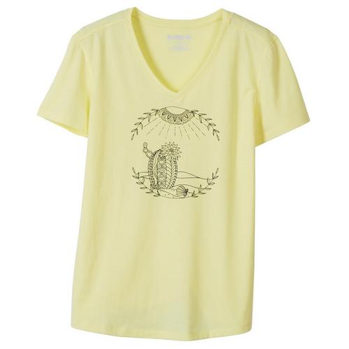 Reel Legends Womens Graphic V Neck T-Shirt