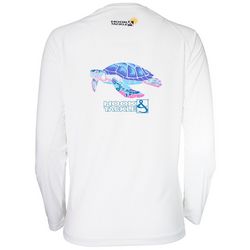 Hook And Tackle Womens Green Turtle Long Sleeve Top