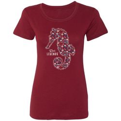 Reel Legends Womens Floral Seahorse T-Shirt