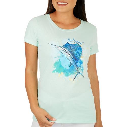 Reel Legends Women Watercolor Sailfish T-Shirt