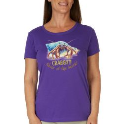 Reel Legends Womens Hermit Crab Scoop Neck T-Shirt