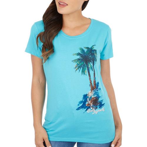 Reel Legends Womens Sea Turtle and Palm Short