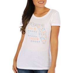 Reel Legends Womens Florida Shell Graphic Crew T-Shirt