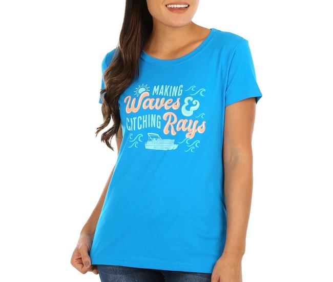 Reel Legends Womens Making Waves Graphic T-Shirt