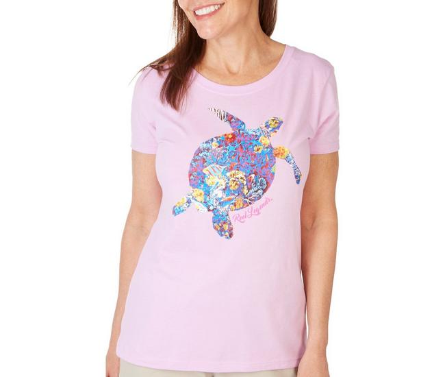 Reel Legends Womens Graphic Sea Turtle T-Shirt