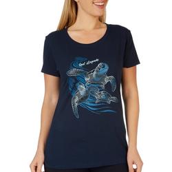 Womens Turtle Life In The Sea T-Shirt