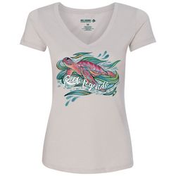 Reel Legends Womens Painted Turtle T-Shirt