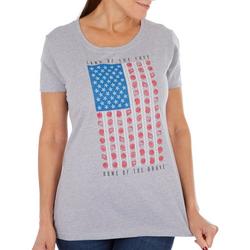 Womens Land Of The Free Short Sleeve Tee
