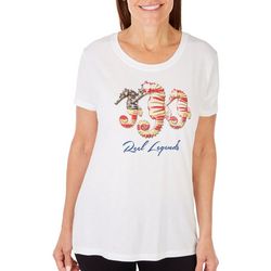Reel Legends Womens Americana Seahorse Trio T-Shirt