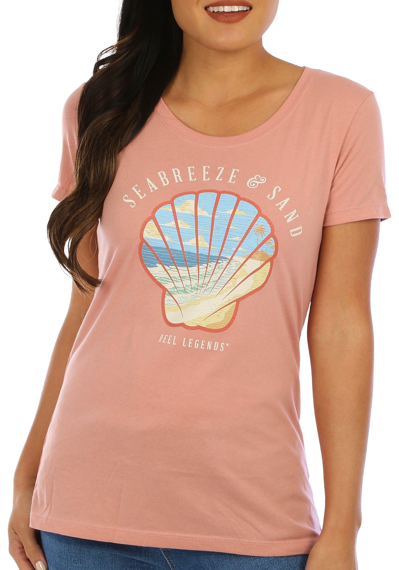 Reel Legends Womens Seabreeze & Sand Short Sleeve T-Shirt