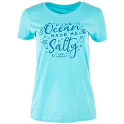 Reel Legends Womens Ocean Salty Short Sleeve T-Shirt