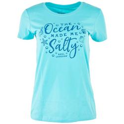 Womens Ocean Salty Short Sleeve T-Shirt