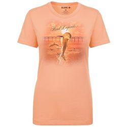 Reel Legends Womens Sunset Dolphins T-Shirt