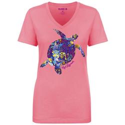 Womens V-Neck Sea Turtle T-Shirt