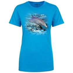 Reel Legends Womens Dolphin Art T-Shirt