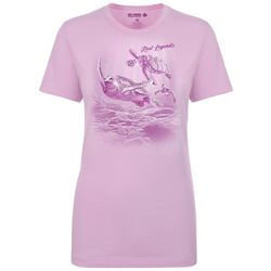 Reel Legends Womens Swimming Turtles T-Shirt