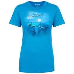 Reel Legends Womens Sharks Scoop Neck T-Shirt
