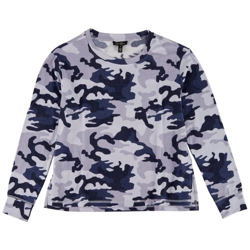 Jessica Simpson Womens Camouflage Pullover Sweater