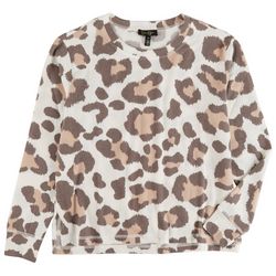 Jessica Simpson Womens Leopard Pullover Sweater