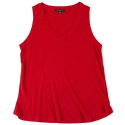 Fore Womens Solid Waffle Knit Sleeveless Top