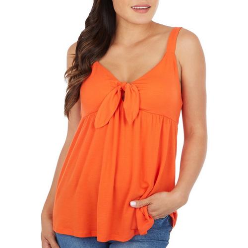 Harlow and Rose Womens Babydoll Front Tie Sleeveless