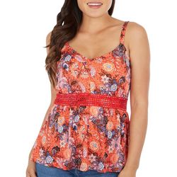 Harlow and Rose Womens Babydoll lace Sleeveless Top