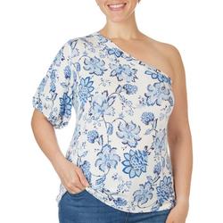 Womens Floral One Shoulder Top