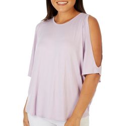 Cha Cha Vente Womens Tie Neck On Back Short Sleeve Top