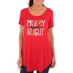 Womens Merry and Bright Short Sleeve Tee