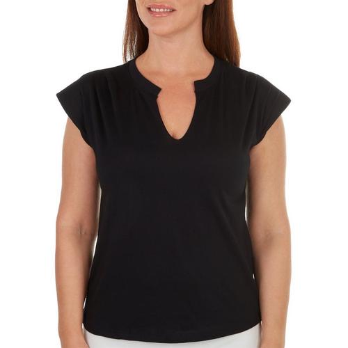 Truth by the Republic Womens Solid V Neck