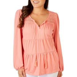 Womens Solid Babydoll Top