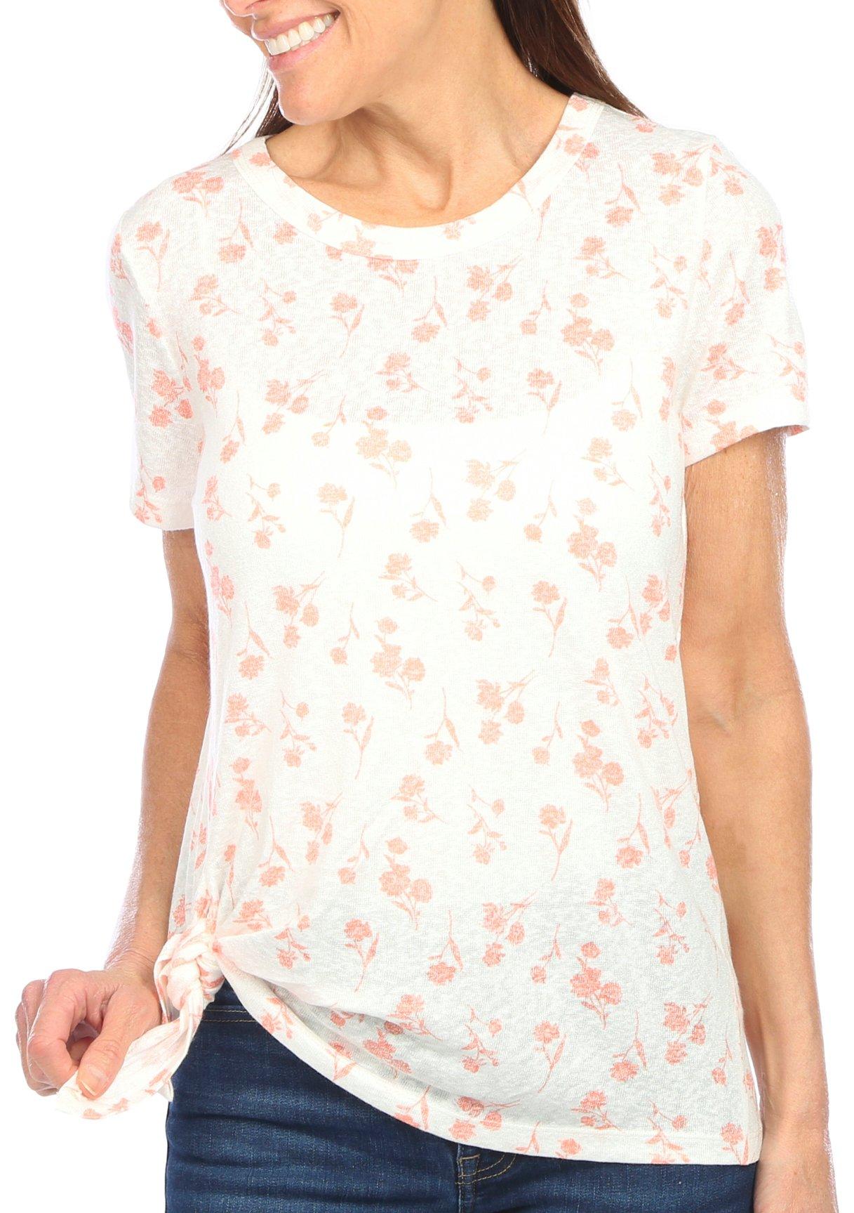 Womens Side Knot Short Sleeve Top