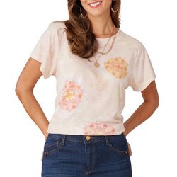 Democracy Womens Tie Dyed Short Sleeve Top