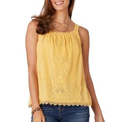 Womens Ruched Square Neck Woven Top