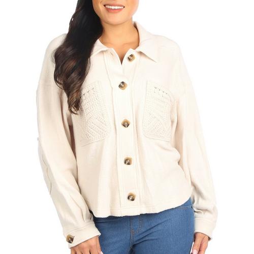 Democracy Womens Passimenterie Patch Pocket Cropped Jacket