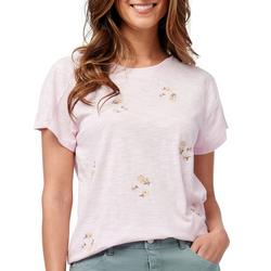 Womens Embroidered Short Sleeve Top