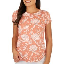 Womens Graphic Round Neck Short Sleeve Top