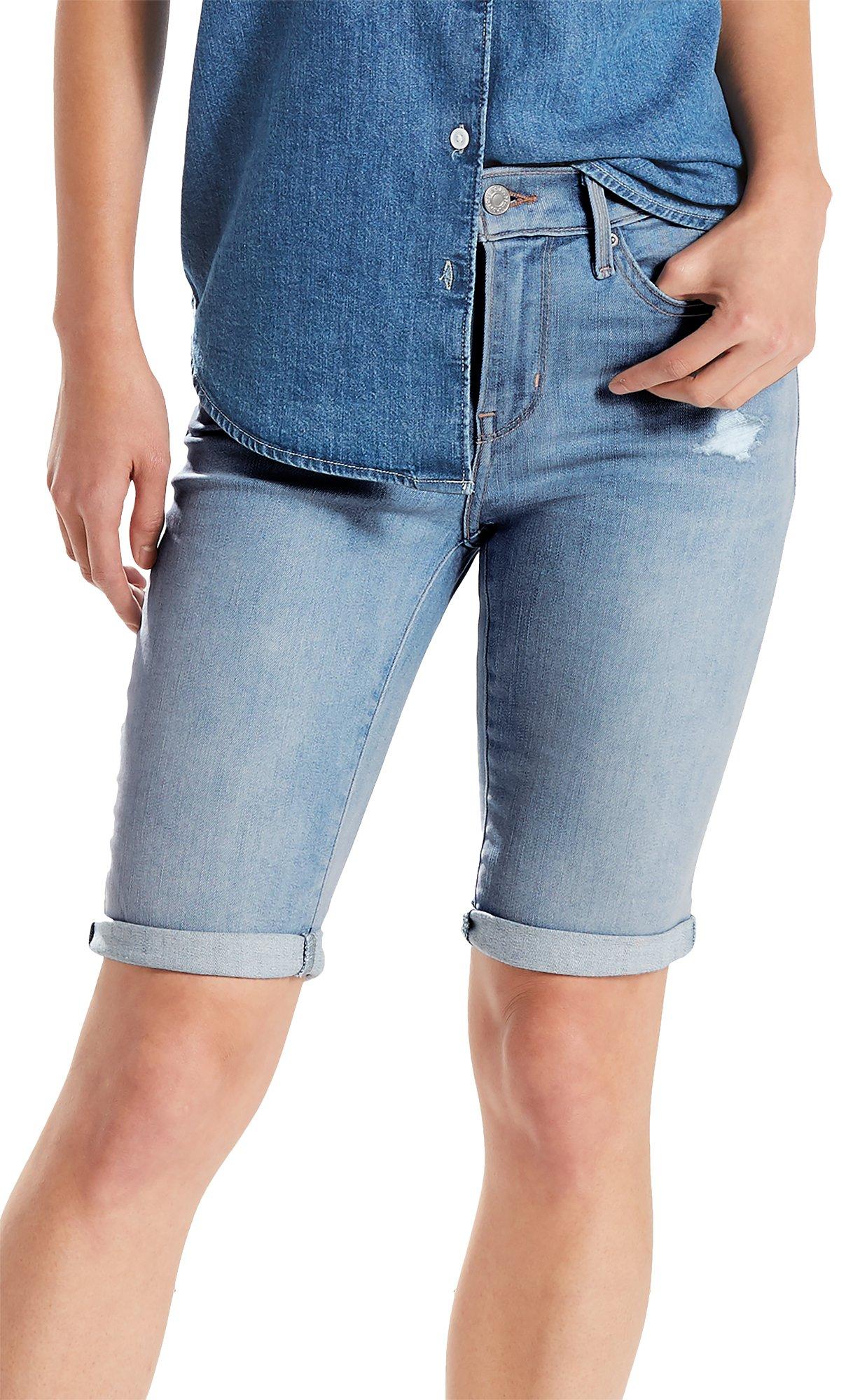 levi's denim bermuda shorts womens