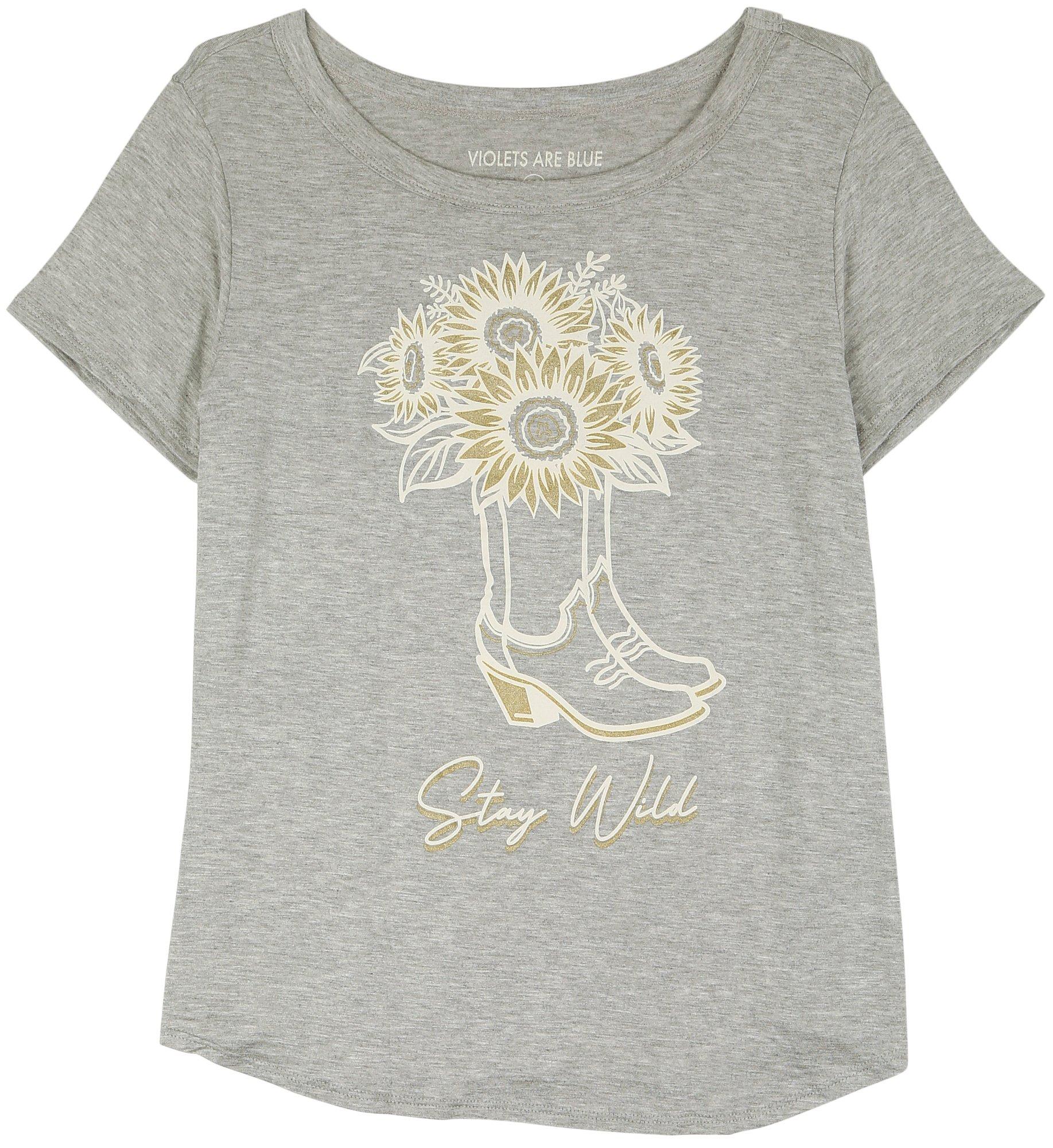 Violets Are Blue Womens Stay Wild T-Shirt