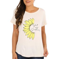 Womens Y'All Need Sunflowers Short Sleeve T-Shirt