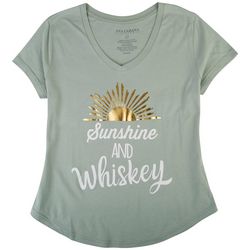 Ana Cabana Womens Sunshine And Whiskey T-Shirt