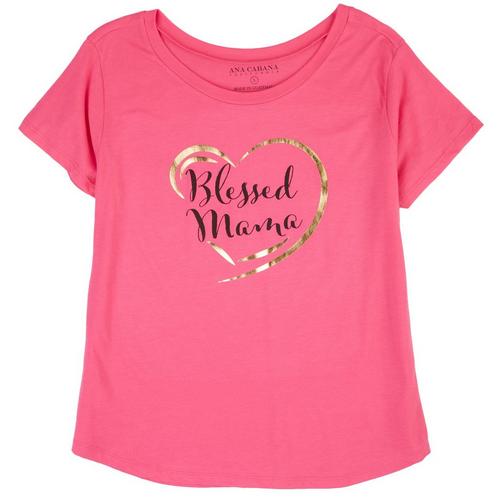 Ana Cabana Womens Blessed Mama T-Shirt