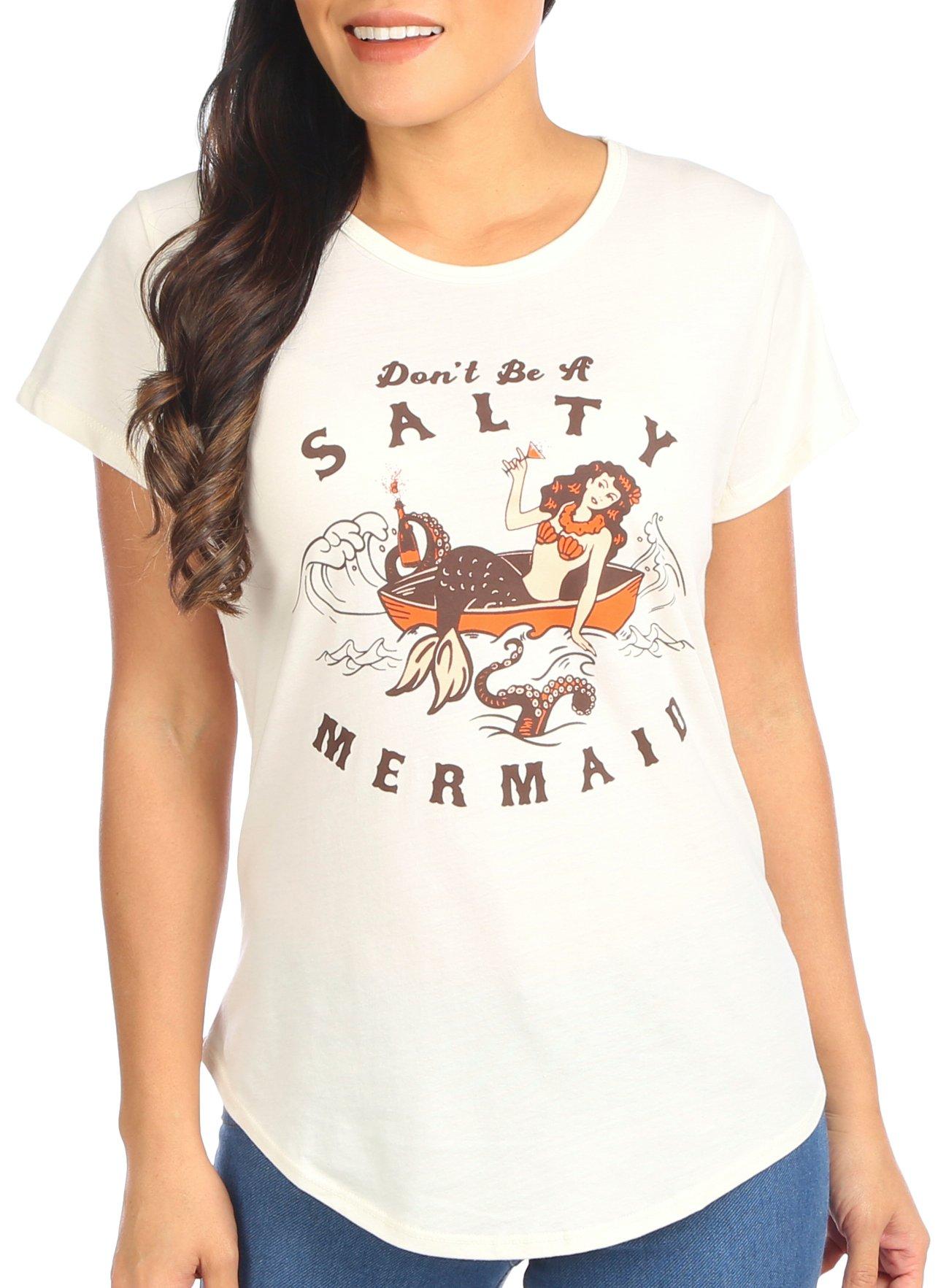 Jantzen Womens Salty Mermaid Short Sleeve T-Shirt