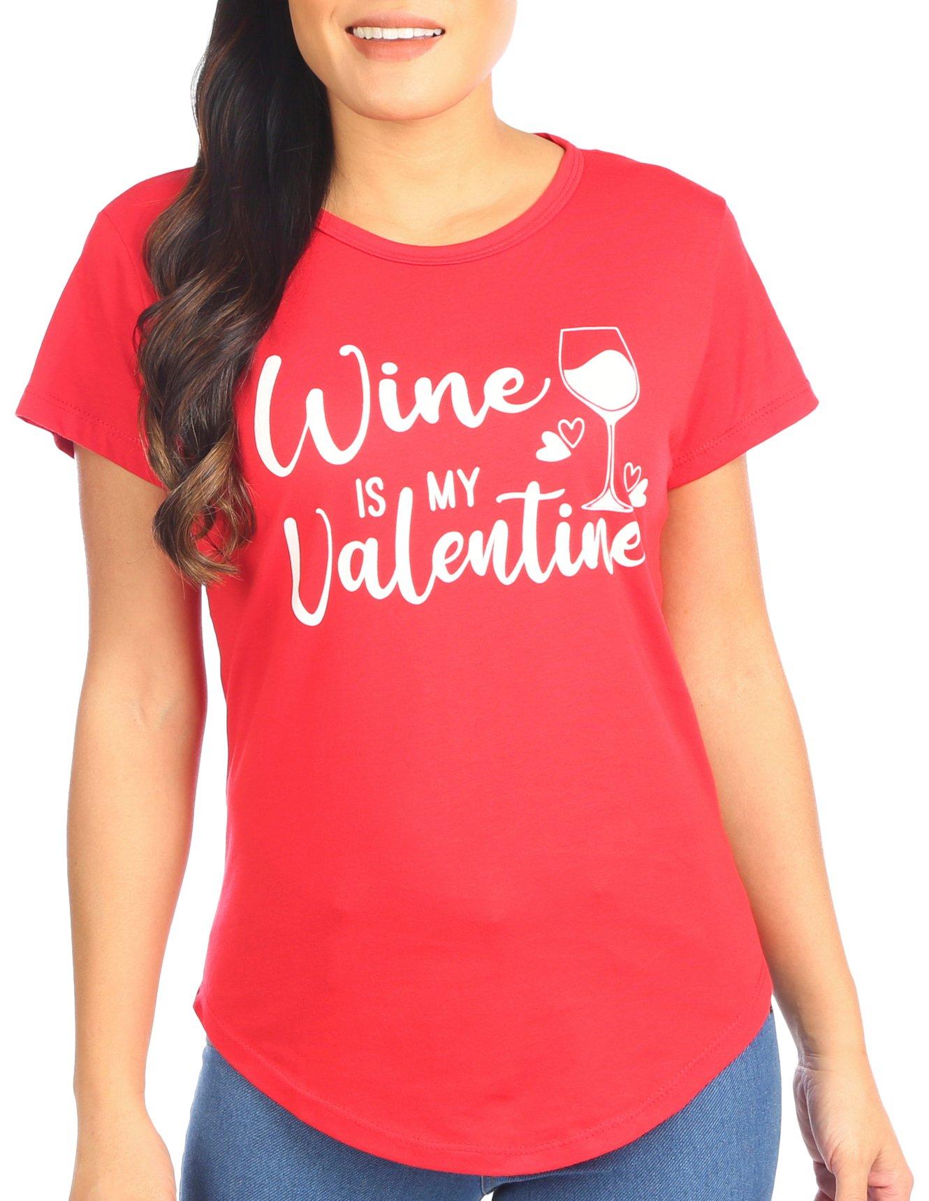 Jantzen Womens Valentine Wine Short Sleeve T-Shirt