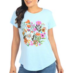 Jantzen Womens Wildflowers Short Sleeve T-Shirt