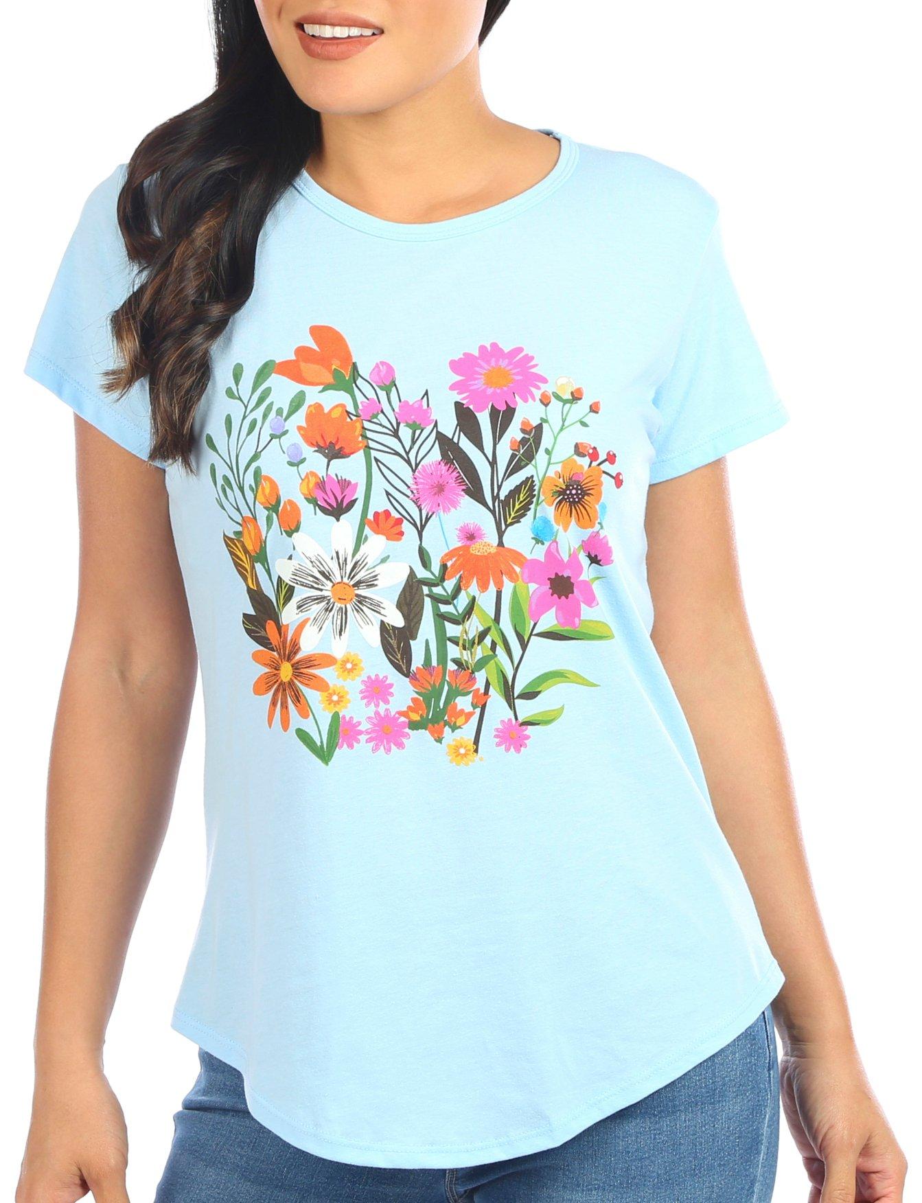 Womens Wildflowers Short Sleeve T-Shirt