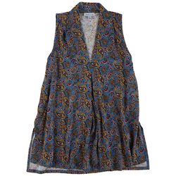 Floral & Ivy Womens Paisley Sleeveless Top